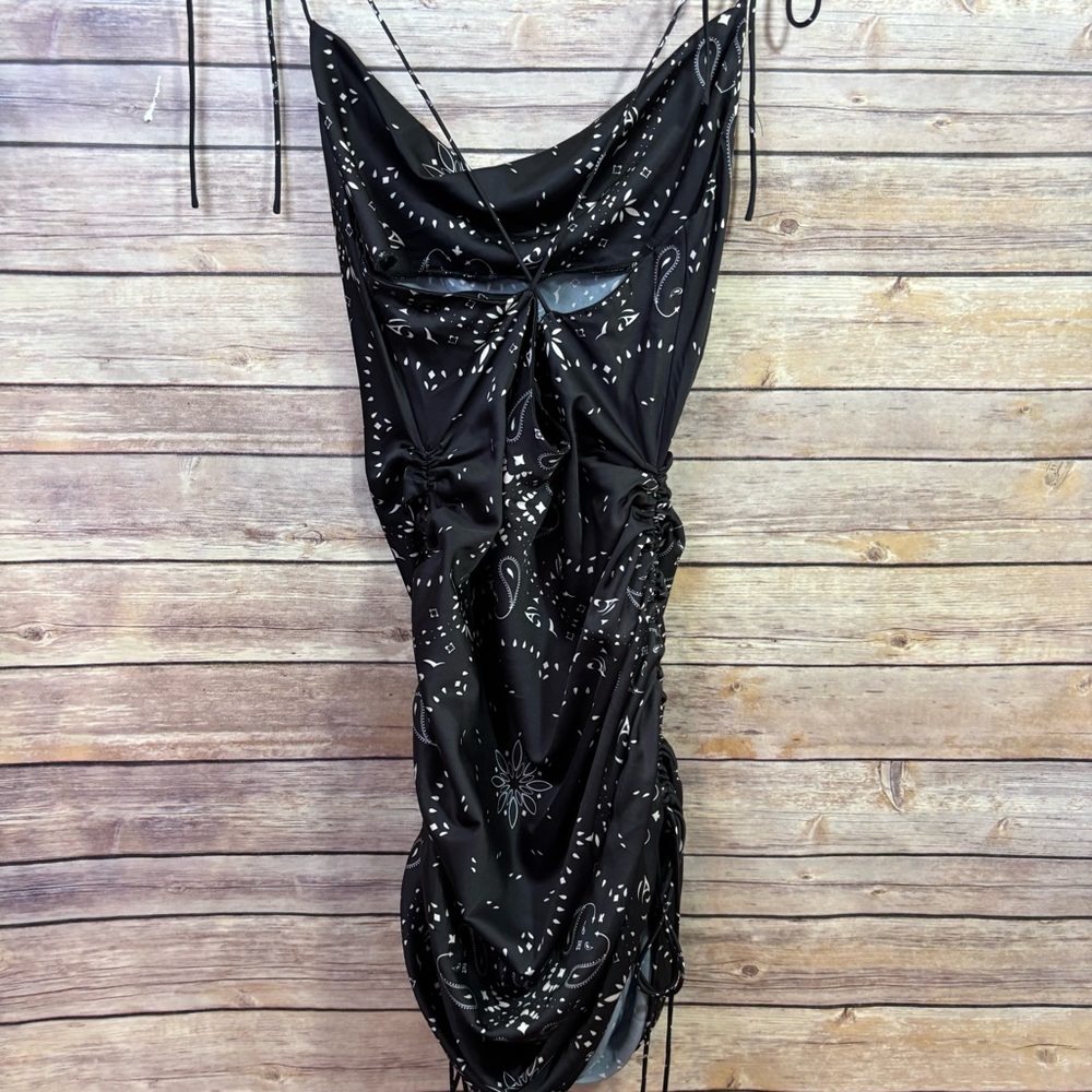 LIONESS Wild Wild West Black Bandana Mini Dress Size Small - Picture 8 of 10